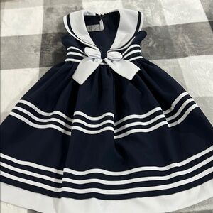 Navy and White Kids Sailor Dress